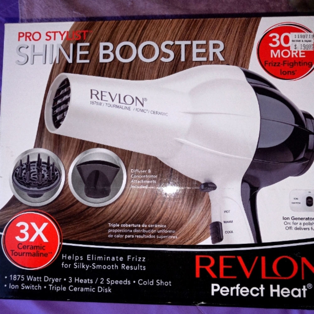 NEW Revlon Pro Stylist Shine Booster Hair Dryer